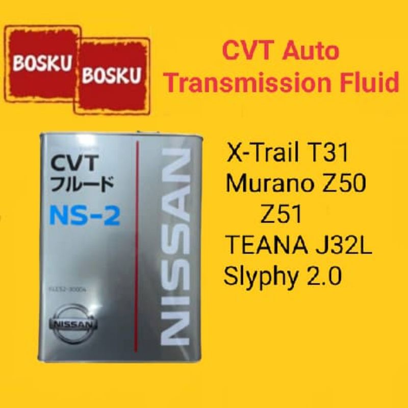 Nissan CVT Auto Gearbox Fluid NS-2 (4L_KLE52-00004) Teana Serena Sylphy ...