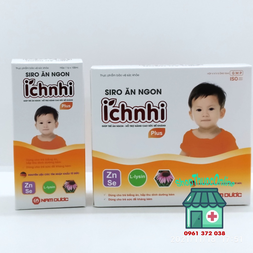 Delicious Ich Nhi Plus Syrup Zinc, Selenium Supplements Help Children
