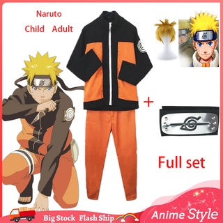 Anime Naruto Hatake Kakashi Cosplay Costume Vest Headband Wig Halloween  Outfits