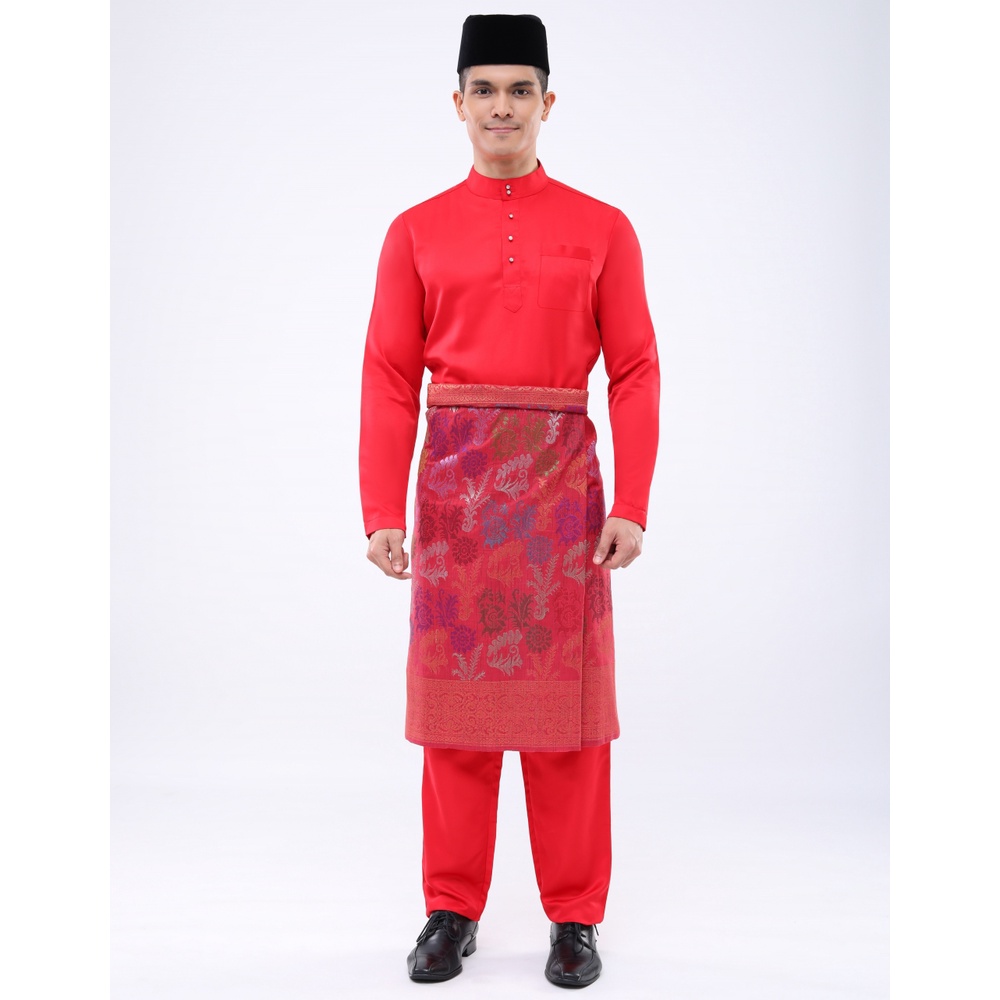 Baju Melayu Avante Nabil Ahmad By Jakel In Red Package Sampin And Button Shopee Malaysia 6244