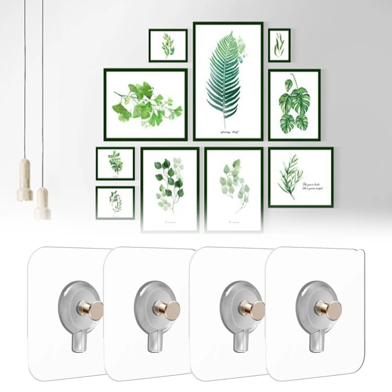 1/2pcs PVC Strong Adhesive Nails Hook Wall Poster Seamless Waterproof ...