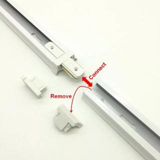 Track Rail 1m Track Light Fitting Aluminum 1 meter 2 wire Connector System  Tracks Fixture black white Universal Rails 10pcs/lot