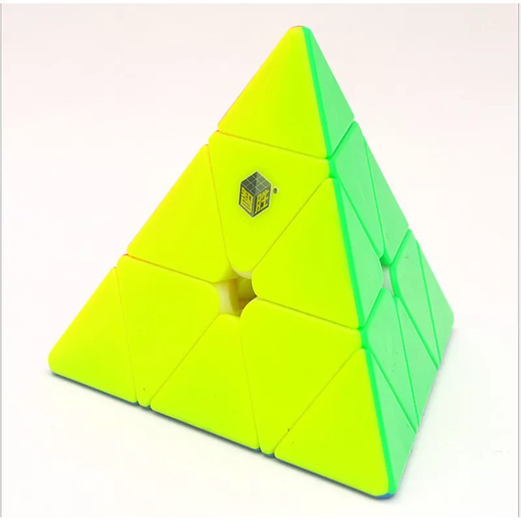 Rubik PYRAMID CUBE STICKERLESS 3x3x3 COLOR SERIES YUXIN PRICE | Shopee ...