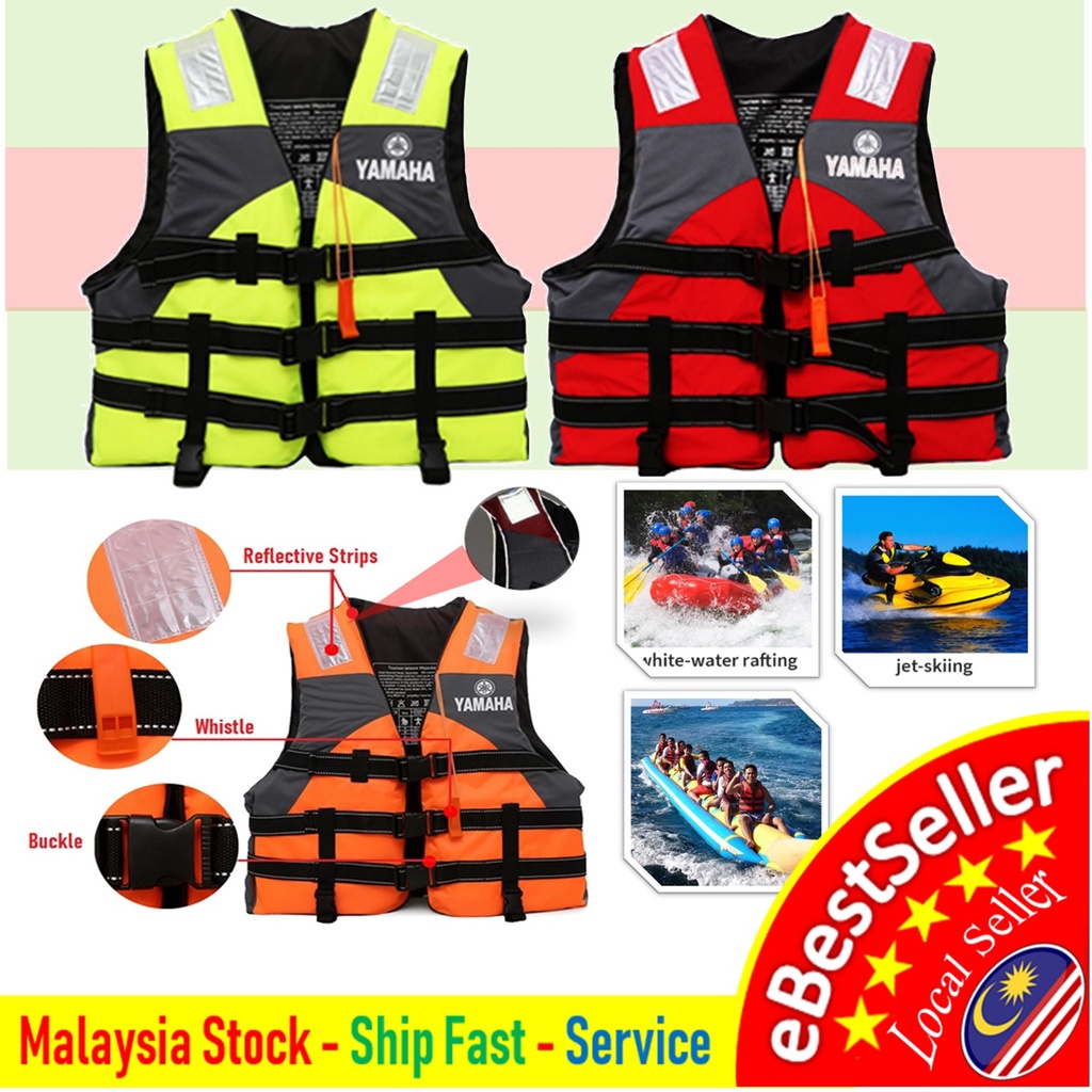 Yamaha Life Vest Jacket Kids & Adults Marine Safety Water Sport Fishing ...