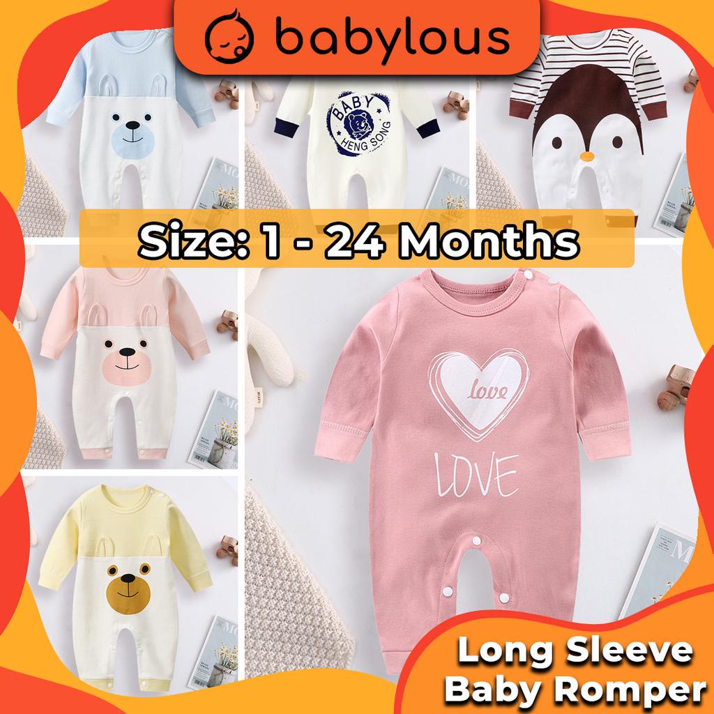 Newborn Baby Romper Clothing Baju Bayi Infant Long Sleeve Rompers ...