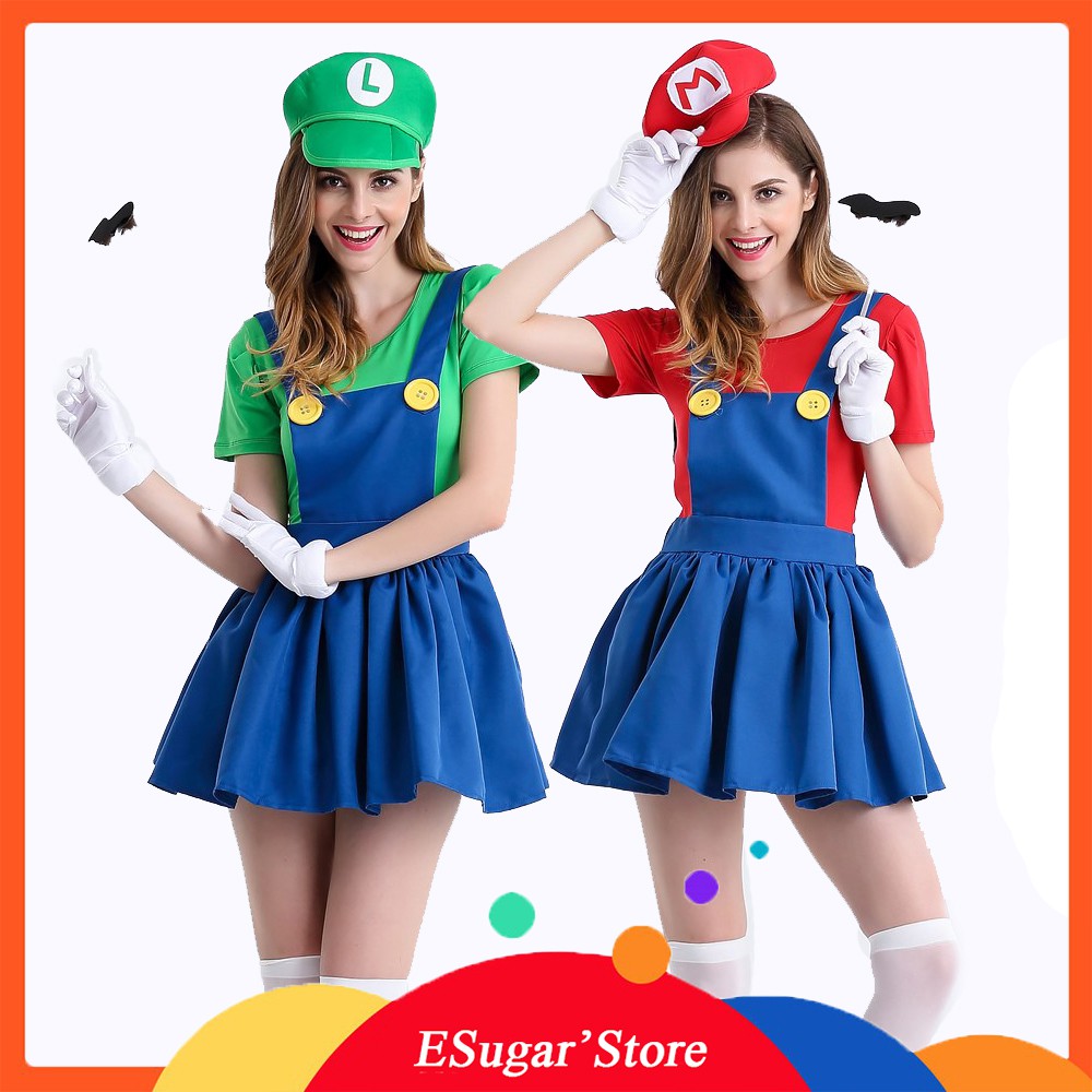 Halloween Super Mario Costume Disfraces Adultos Carnival Costume Adults ...