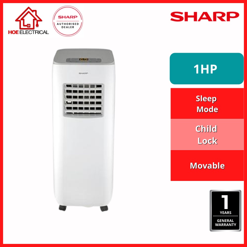 Sharp 1hp Non-inverter Model Portable Aircond 