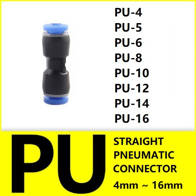 [READY STOCK] PU-4 to PU-16 Straight Pneumatic Fitting Air Hose Tube ...