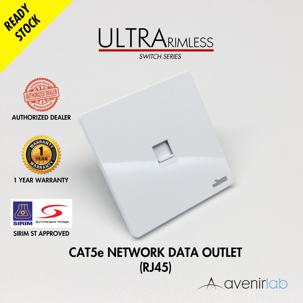 reTouch Ultra Rimless CAT5e RJ45 Network Data Port Outlet SIRIM ...