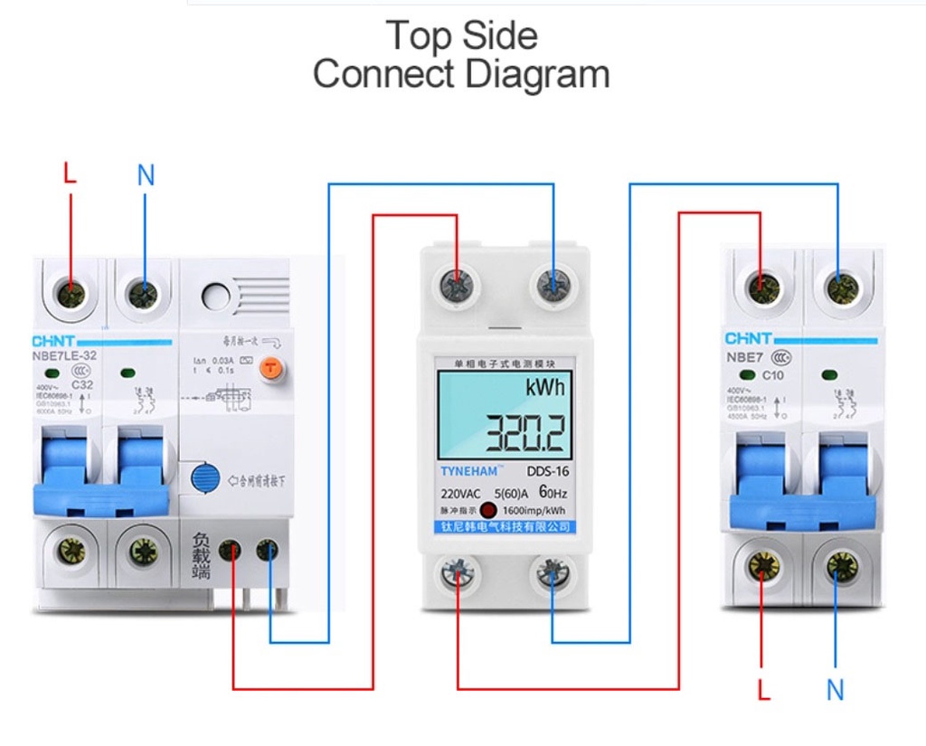 Sub Meter Digital Aircon Power Elektrik Monitor Meter Submeter Room ...