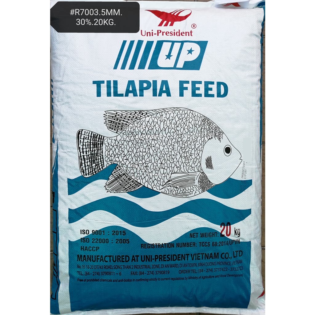 Uni-President R7003 Fish Pellet 20kg Food Feed Aquarium Pond Makanan ...