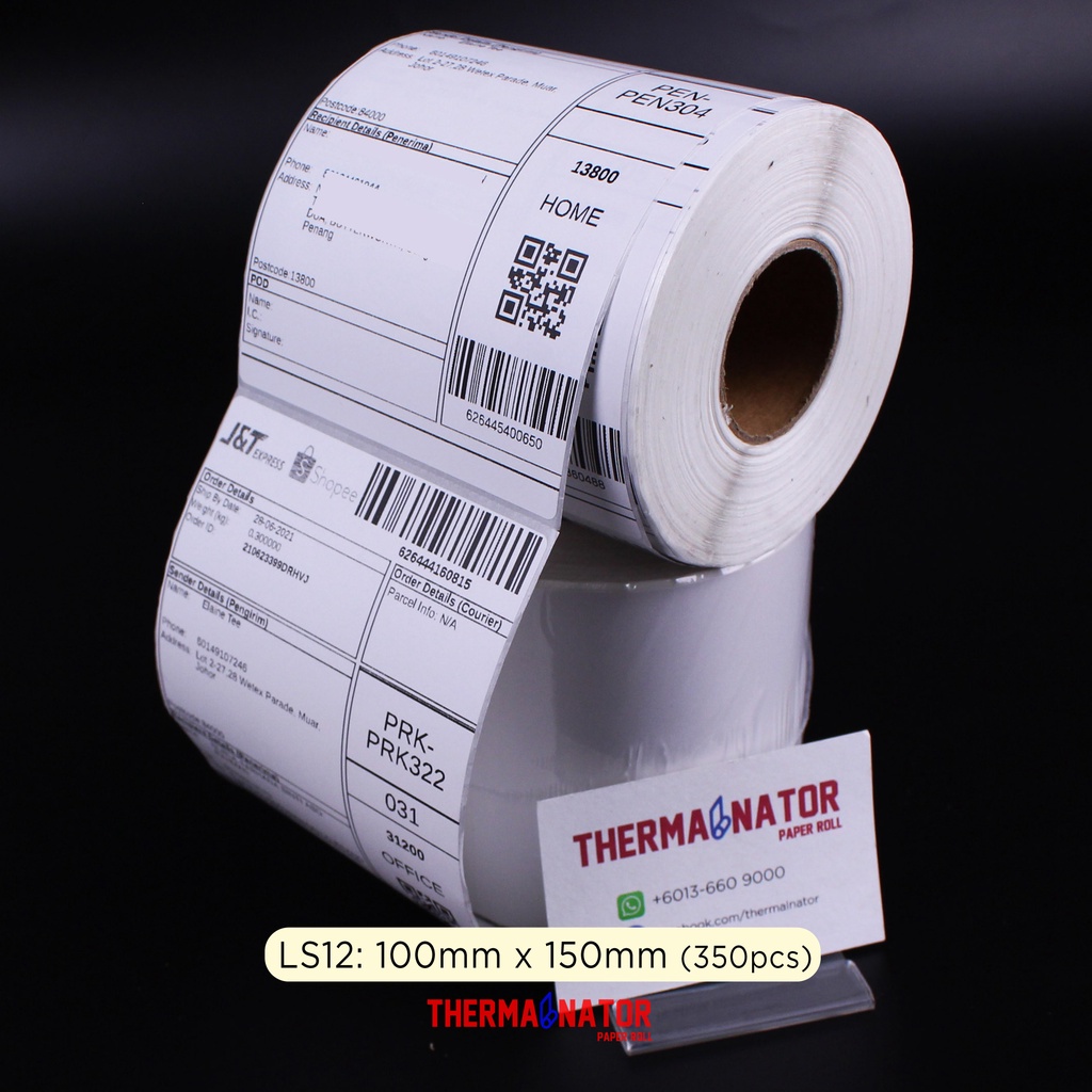 A6 Thermal Sticker 100x150mm / Airway Bill Sticker / Shipping Label ...