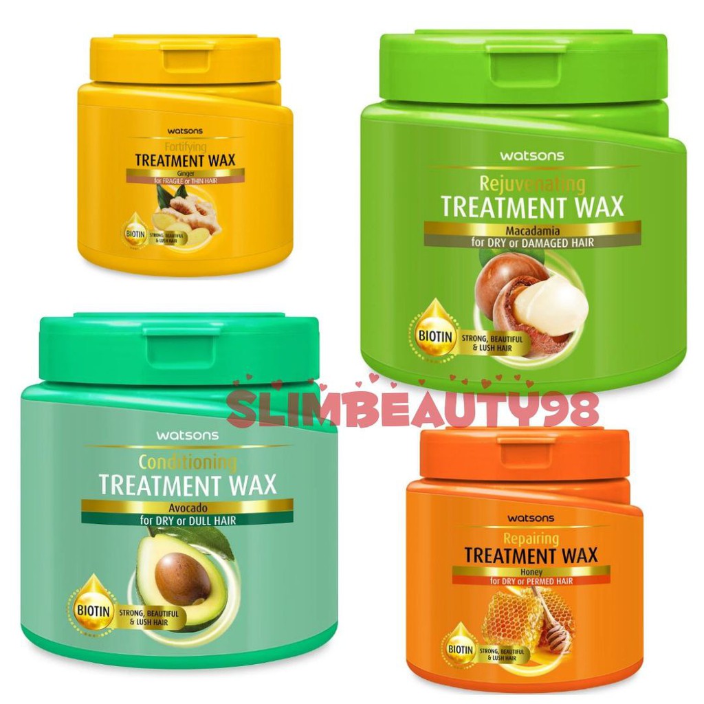 WATSONS Hair Treatment Wax 500ml ( Avocado / Macadamia / Ginger / Honey/ Tea Tree ) Hair mask