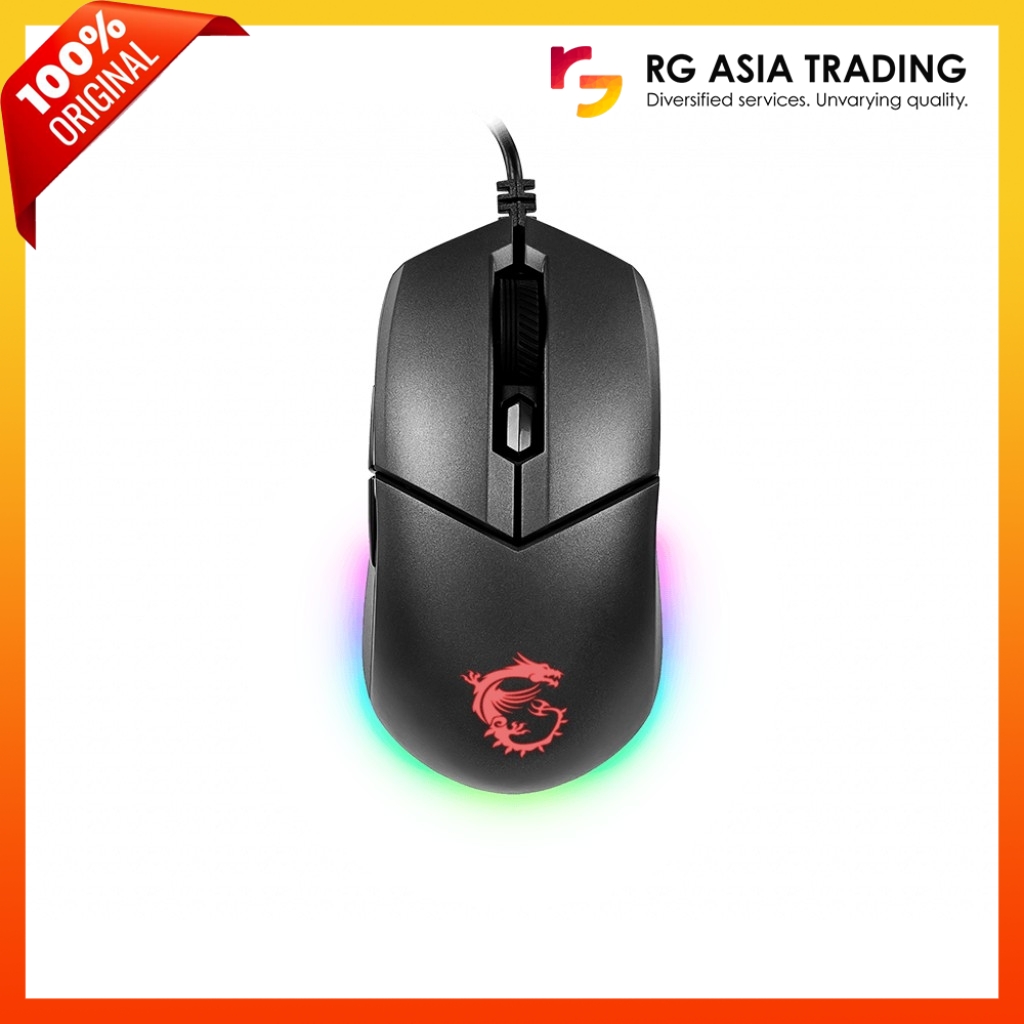 Msi Clutch Gm11 Black Gaming Mouse Stunning RGB lighting with over 7