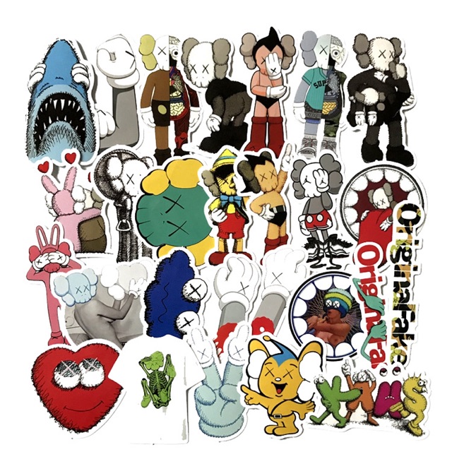 27pcs ORIGINALFAKE Vinyl Decal graffiti STICKERS bomb for laptop ...