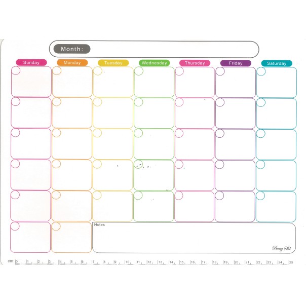 Magnetic Whiteboard Planner Monthly / Weekly / To-Do List / Notes ...