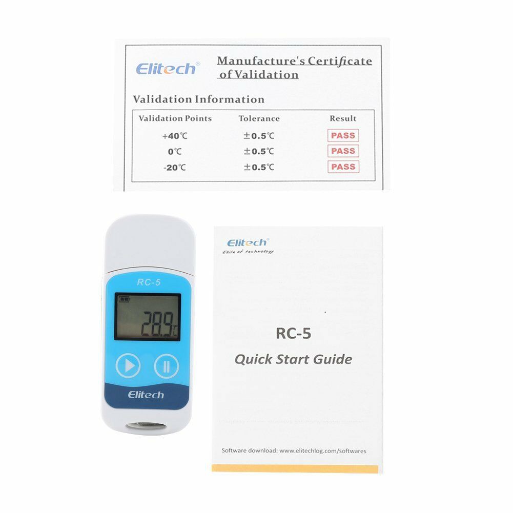 Elitech RC5 RC-5 USB Thermometer Temperature Data Logger Humidity ...