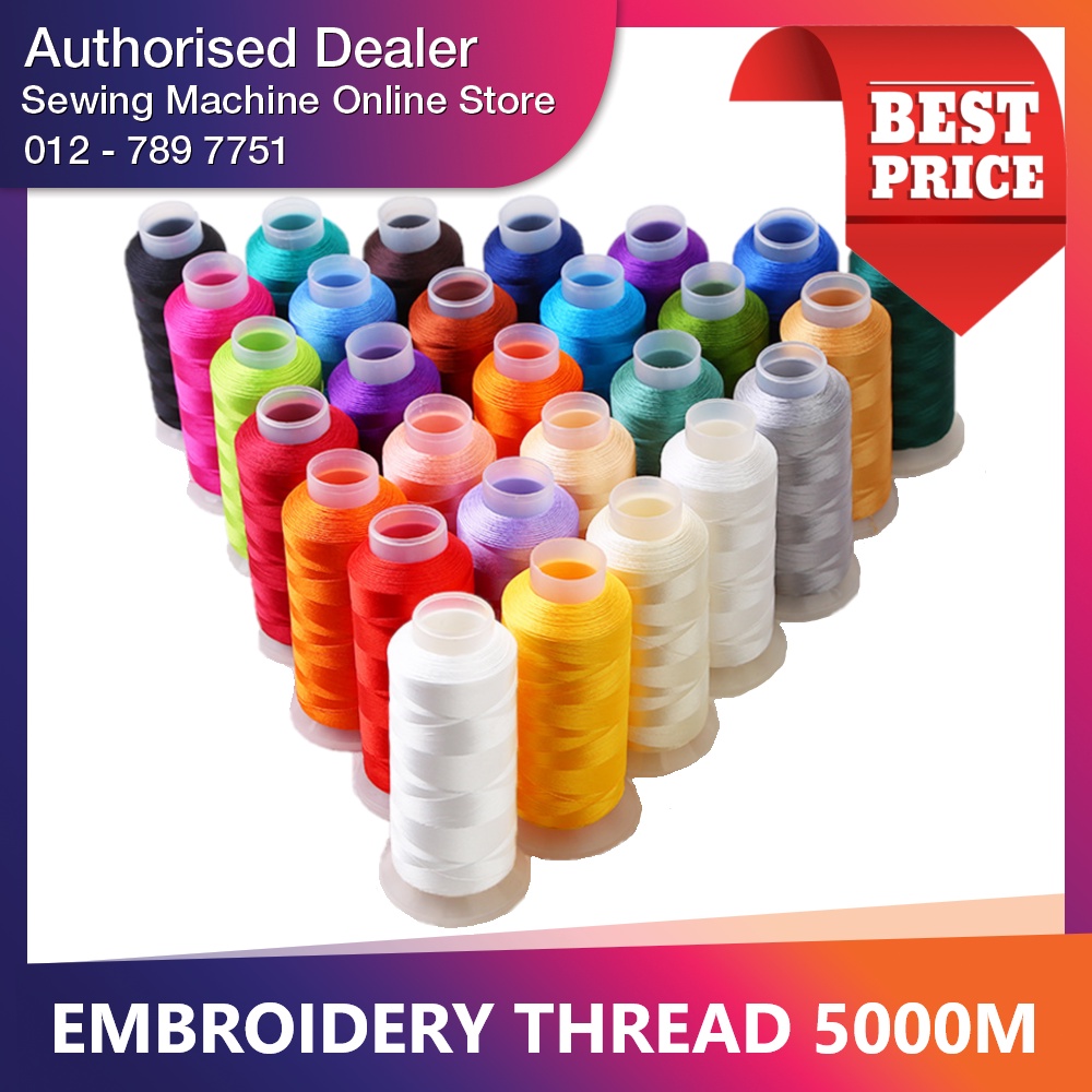 🔥READY STOCK🔥 Embroidery Thread 5000 Meter / Benang Sulam | Shopee Malaysia