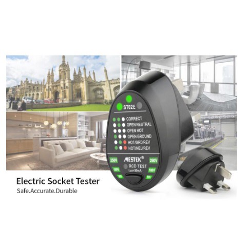 Electric Socket Tester Automatic Neutral Live Earth Wire Testing ...