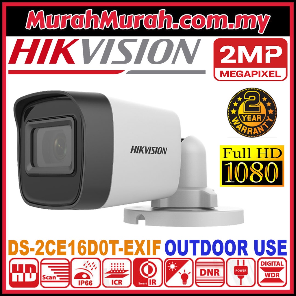 HIK HIKVISION 1080P Full HD Outdoor IR Bullet 2MP TVI Camera