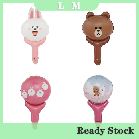 Cartoon Handheld Connie Rabbit Brown Bear Birthday Party Foil Balloons ...