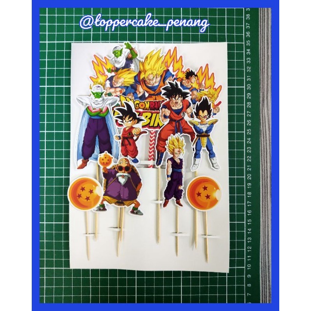 Dragon Ball Happy Birthday Decoration Set Cake Topper for Birthday Cake ...