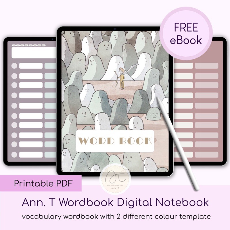 GoodNotes / Notability Digital Wordbook Notebook Planner Template ...