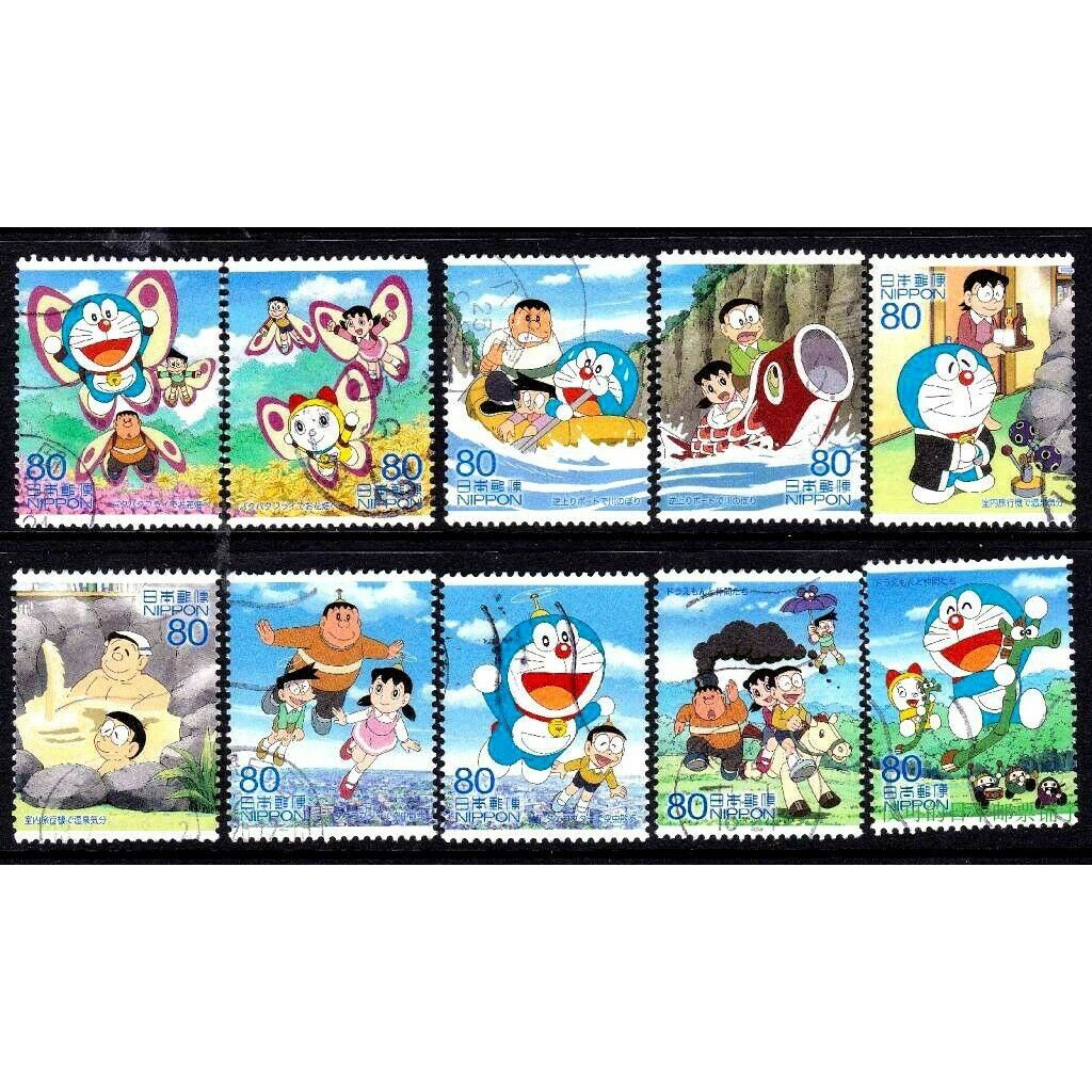 Japan 2013 C1991 Anime Series 20 Doraemon stamps 10v USED Shopee Malaysia