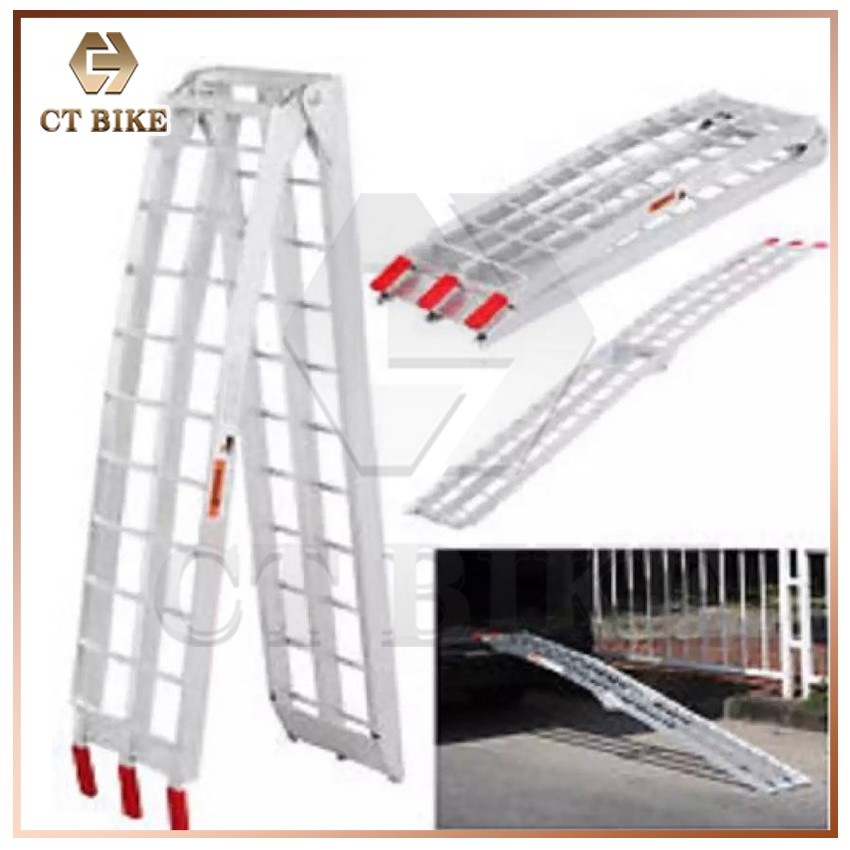 ATV Folding Staircase One Pair Truck Loading Ramp 88 inch Stairs Foldable Climbing Items