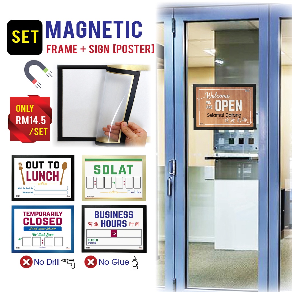 [NEW] A4 Display Frame + Sign Poster Set Document Photo Certificate Sijil Frame PVC