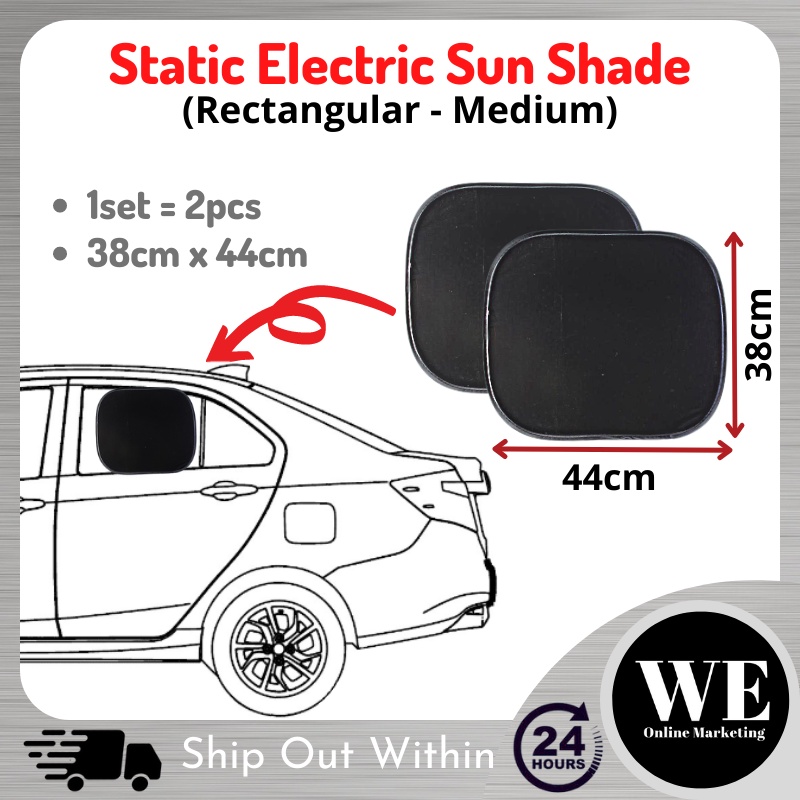 🇲🇾Ready Stock🇲🇾 Universal Car Static Electric Sun Shade With UV