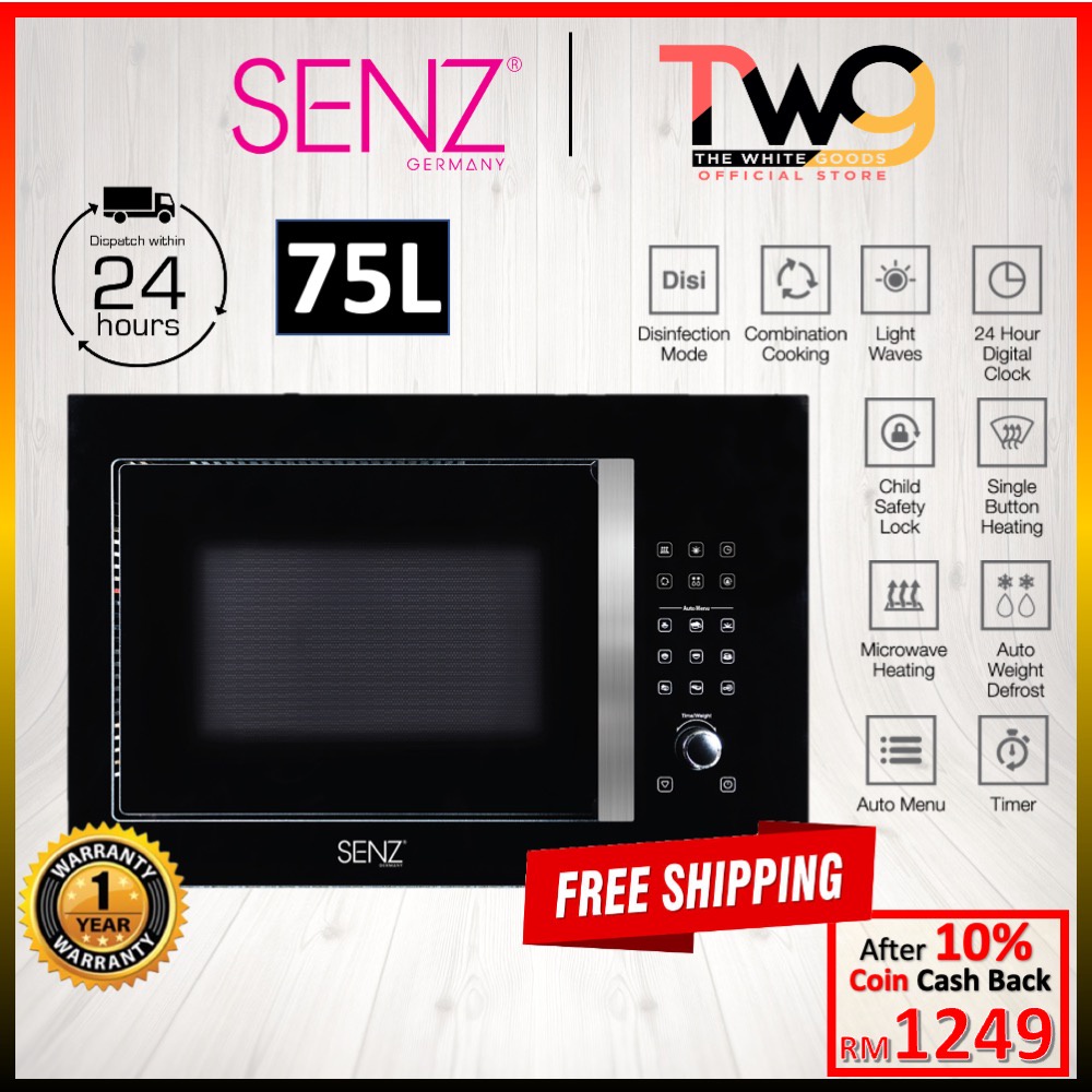 [FREE SHIPPING] Senz 25L Fully Digital Buildin Microwave Oven With 10