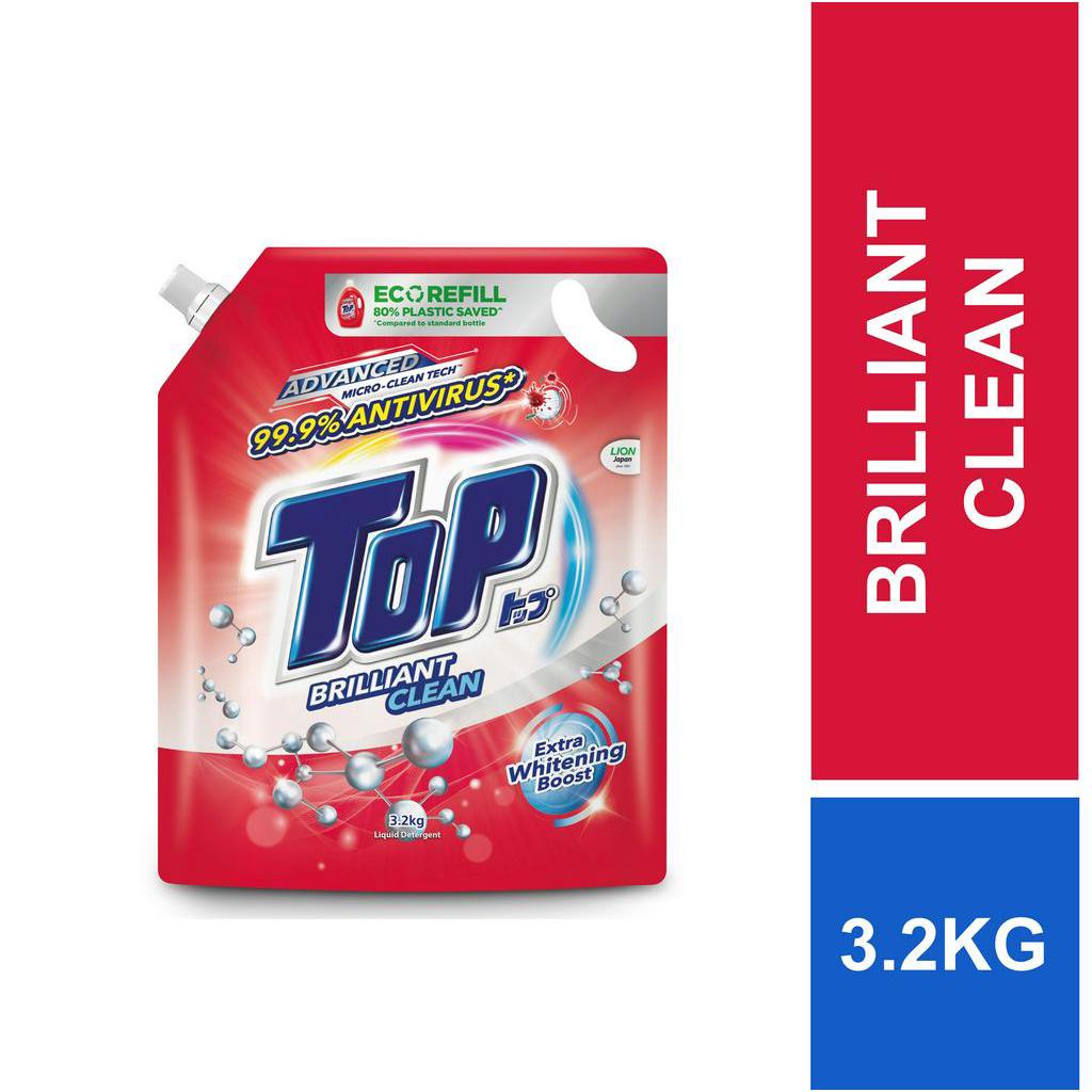 TOP Liquid Detergent Refill Brilliant Clean 3.2KG Shopee Malaysia