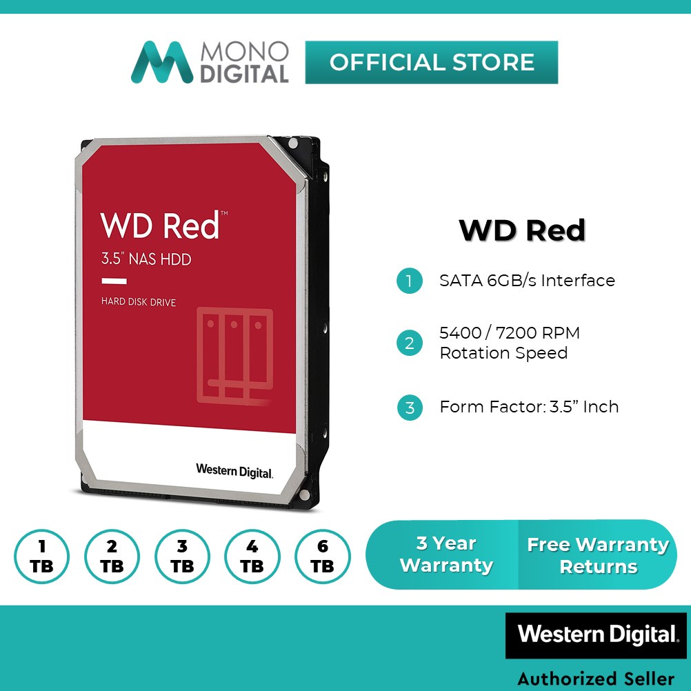 Original Western Digital Wd Red Nas 4tb 6tb 3tb 3.5 Internal Hard