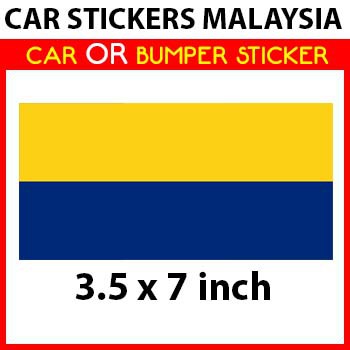 Car Sticker OR Bumper Sticker - Perlis Flag Stiker Bendera Negeri ...