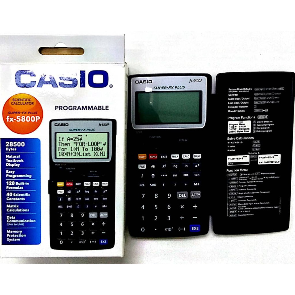 Programmable calculator casio hotsell fx 5800p for surveyor