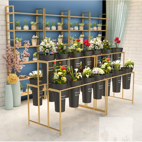 Flower Shop Display Stand Rack Rak Set Bunga Decoration Bucket Florist ...