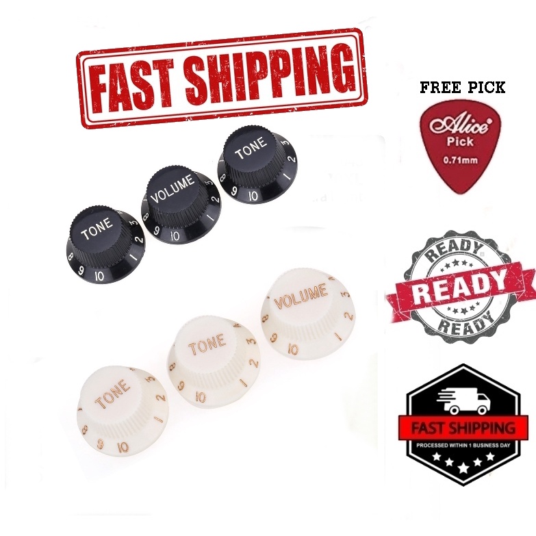 (READY STOCK) Guitar Knobs For Ibanez/ESP/Cort Strat Style Guitars 1