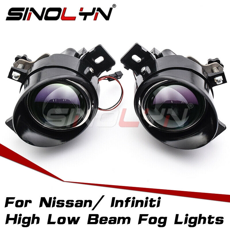 Car Fog Spot Lights Replacement HID Bixenon Lens Projector For Nissan Maxima Navara np300