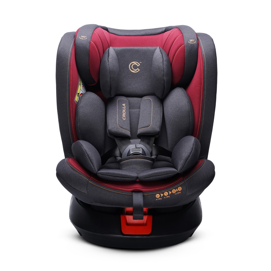 Crolla Nex360 Isofix Car Seat- Spin 360 Rotate (Newborn to 12 y