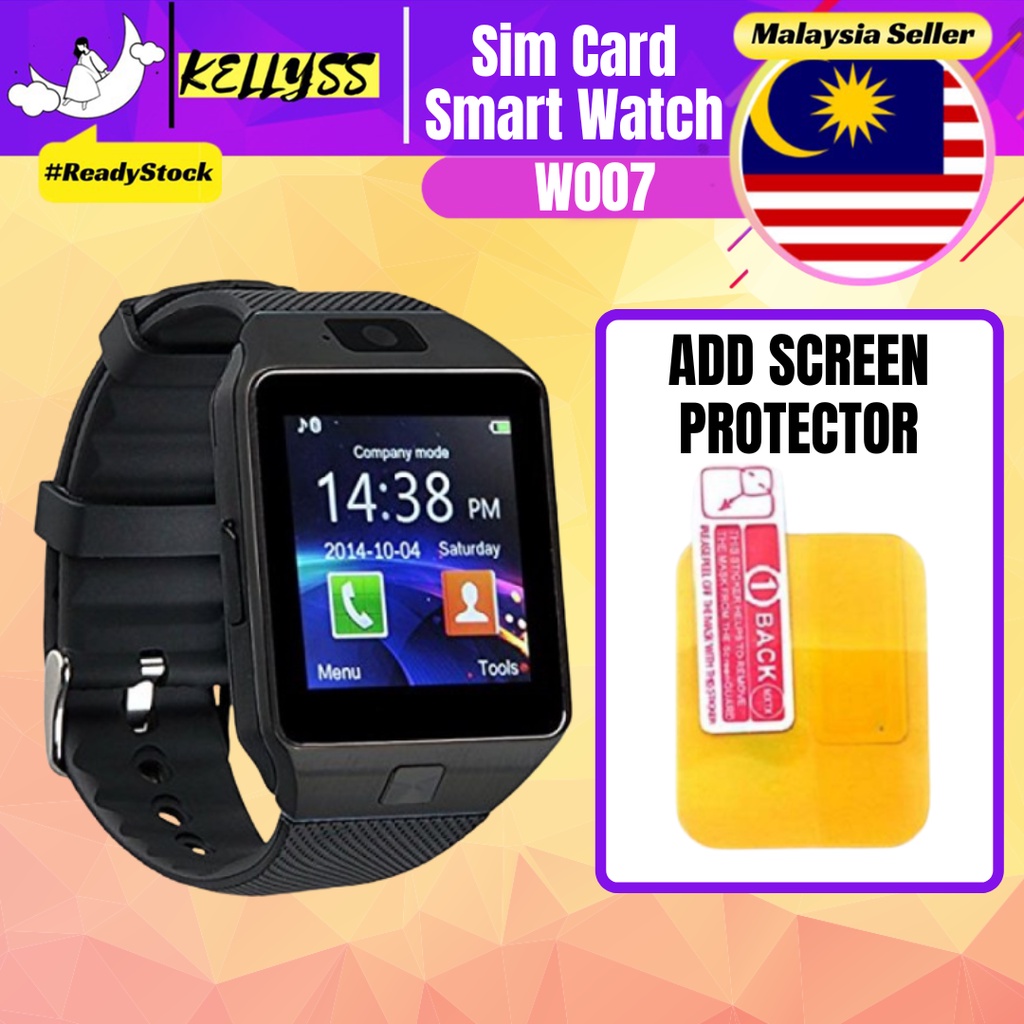 Smart Watch Sim Card Smartwatch Murah Dz09 W007 Fitness Bluetooth Android Watch Phone Watches Camera Music Call Gift Shopee Malaysia