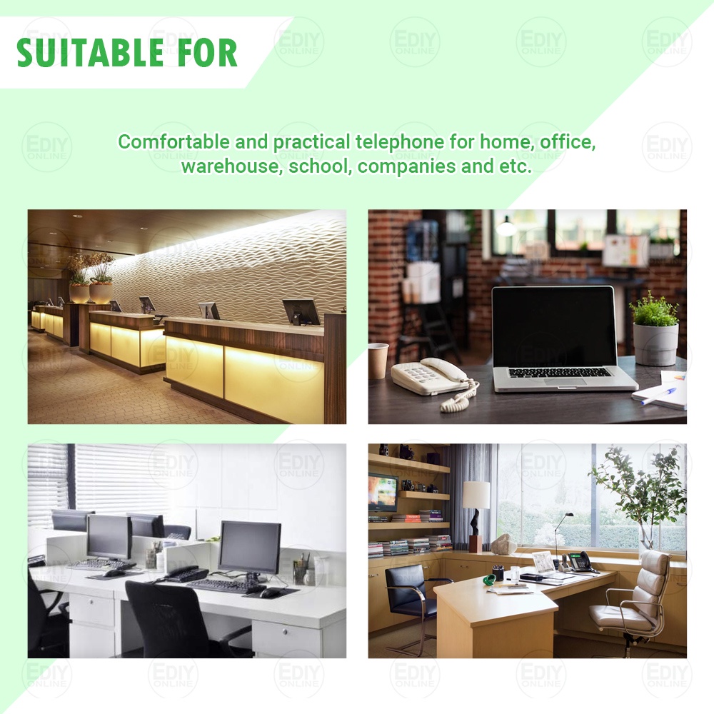 Office House Corded Phone Telephone Telefon Desk Table Wall Mounted