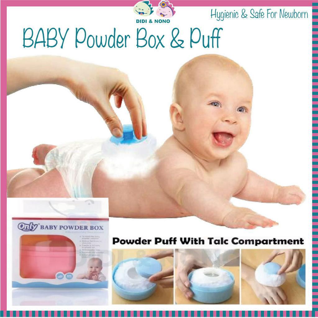BEKAS BEDAK Powder Puff Case Baby Body Powder Case Talcum Powder Puff