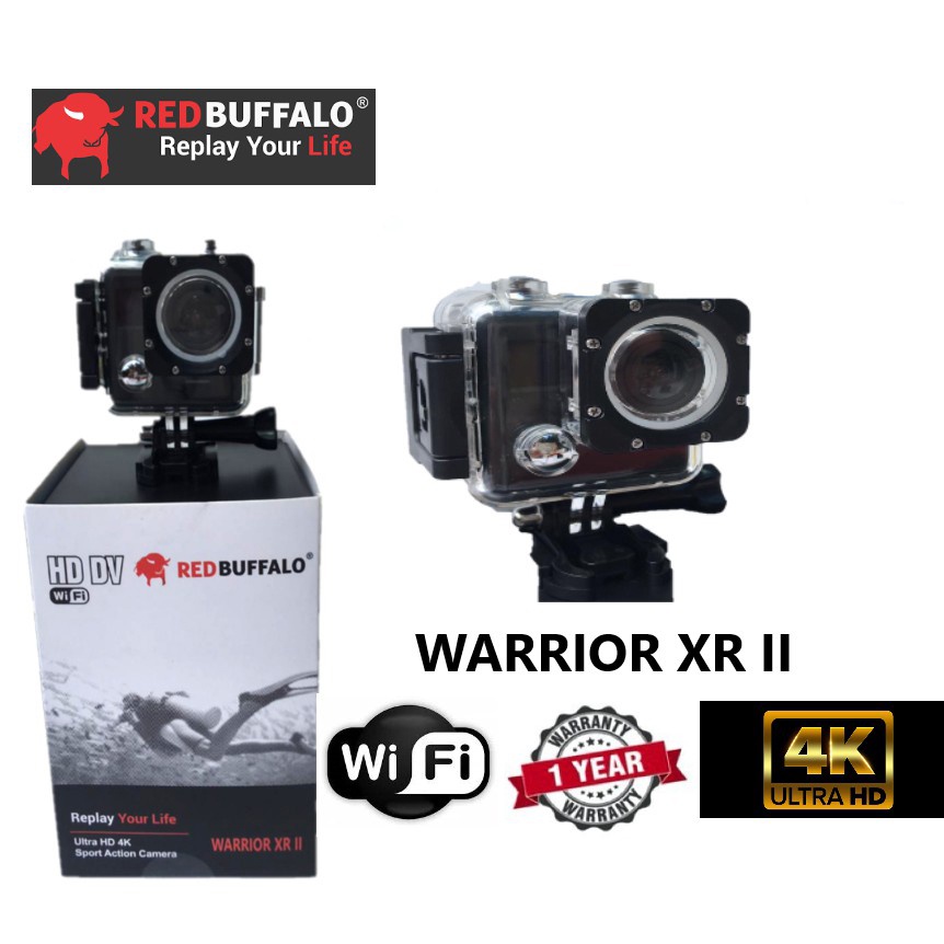 RED BUFFALO Warrior XR II Ultra HD 4K Sport Action pro Camera FREE ...