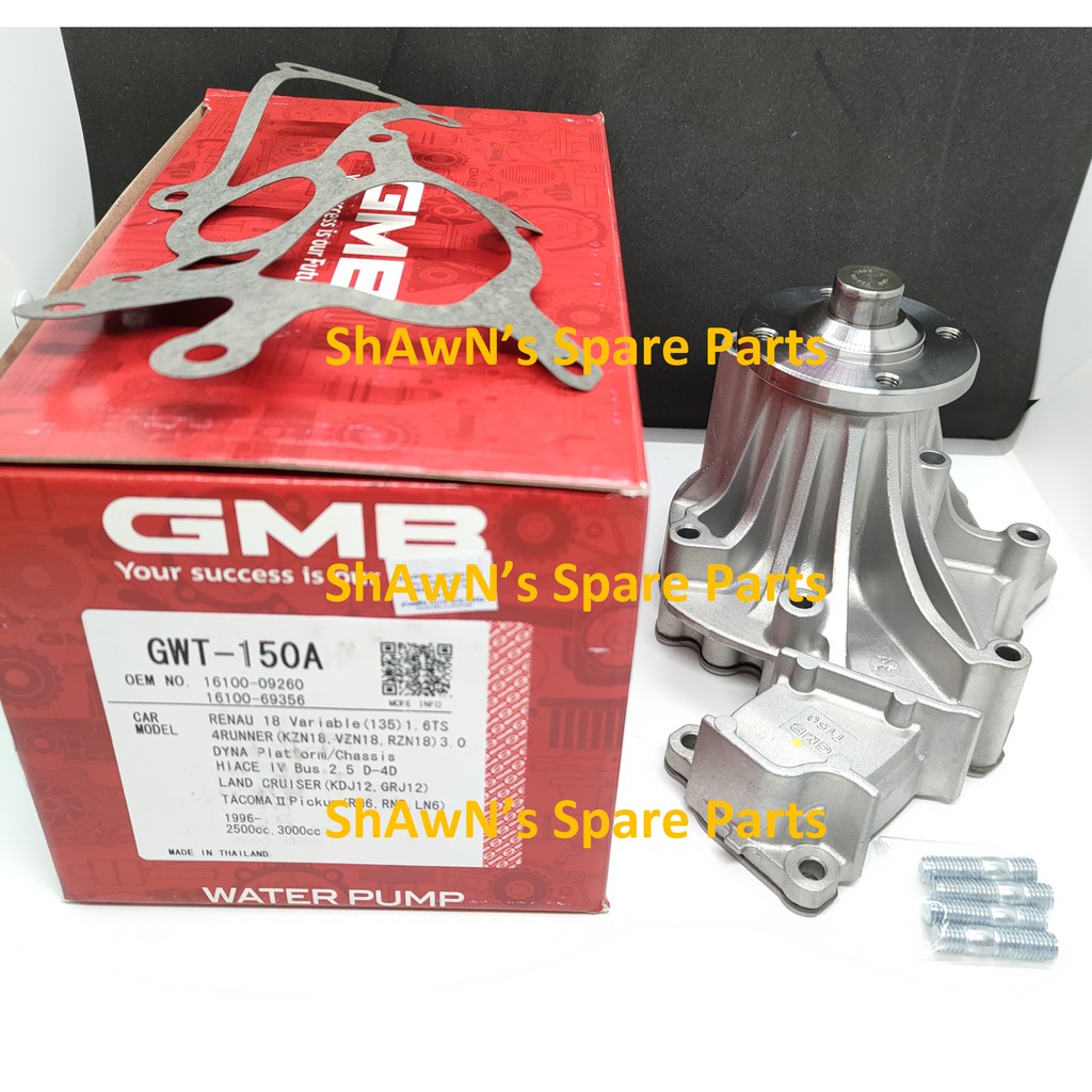 GMB Engine Water Pump Toyota Hilux Vigo KUN25 KUN26 / Fortuner KUN50 / Prado 1KZTE / 1KDFTV