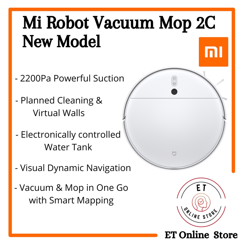 [New Model] Xiaomi Mi Robot Vacuum Mop 2C, 2 in 1 Vacuum and Mop ...