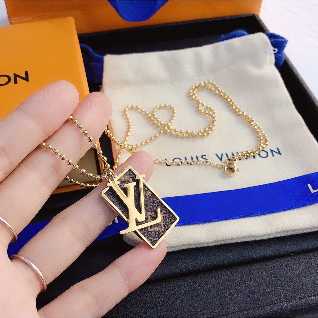 LOUIS VUITTON Louis Vuitton kolie metal LV chain links necklace initial  model va- Jill a blow : Real Yahoo auction salling