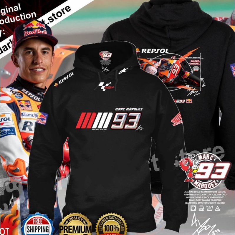 Hoodie 2022 Moto GP Marc Marquez Stripe Line 93 Champion Of Year Repsol Honda Racing Team Motogp Baju Sejuk Sweater Shopee Malaysia
