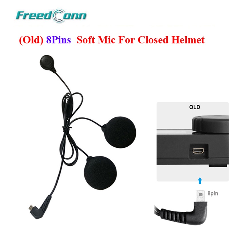 Freedconn Accessories pins/8Pins T-MAX Motorcycle Bluetooth Intercom  Helmet Headset BT Interphone Microphone Speaker MIC+Clip