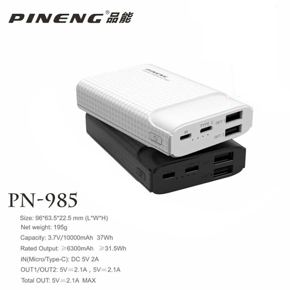 Original Pineng PN985 Compact Powerbank 10000mAh | Shopee Malaysia